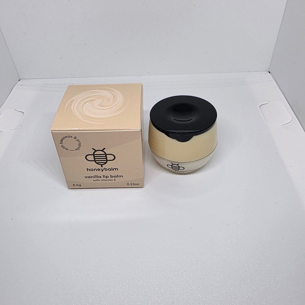 Honeybalm Vanilla Lip Balm 0.23 oz Vitamin E Beeswax Propolis New
